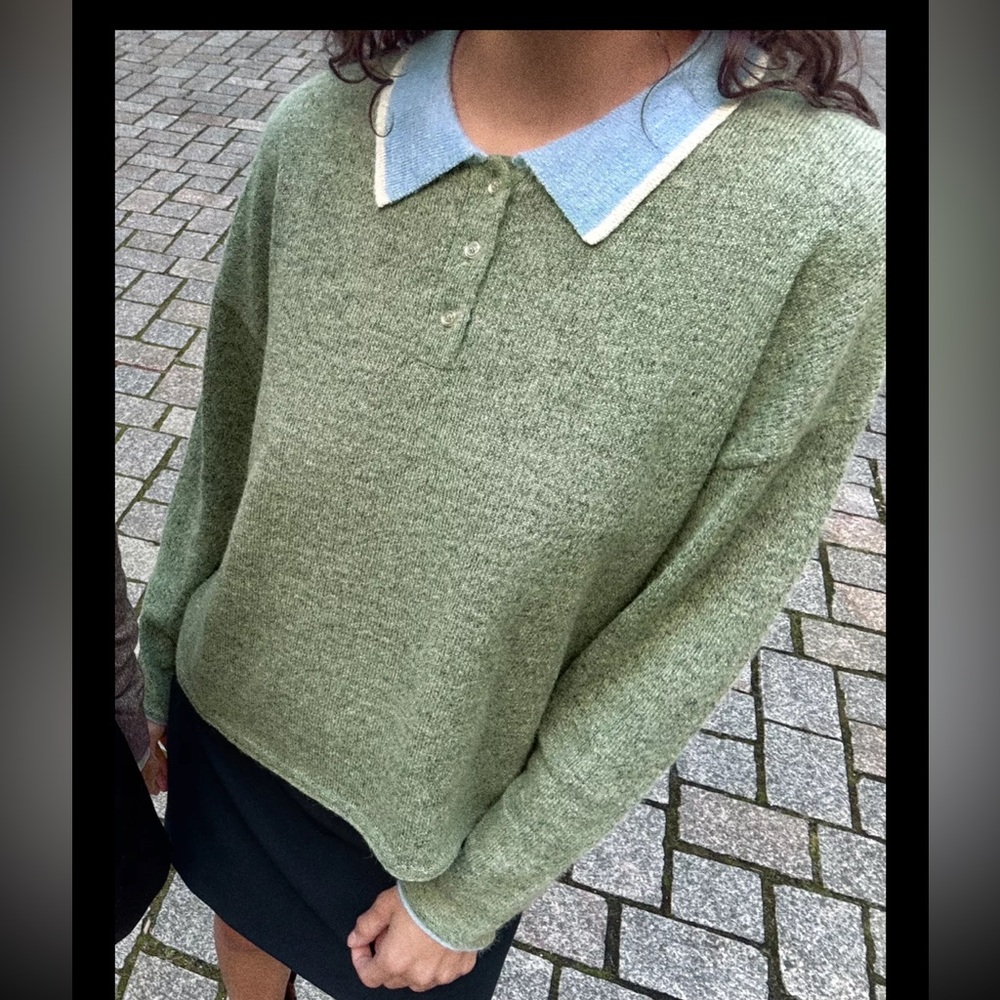 Zara knit polo sweater